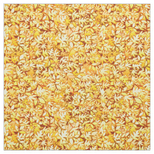 Tela Hojas de otoño, amarillo dorado