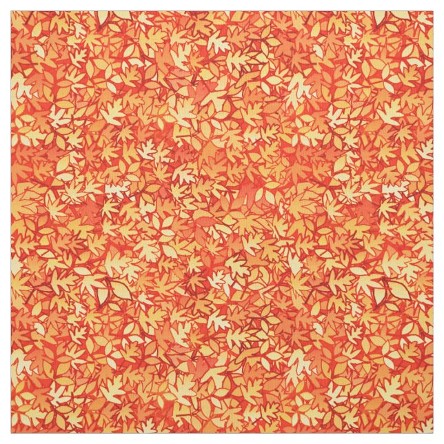 Tela Hojas de otoño, naranja y oro (Retal)