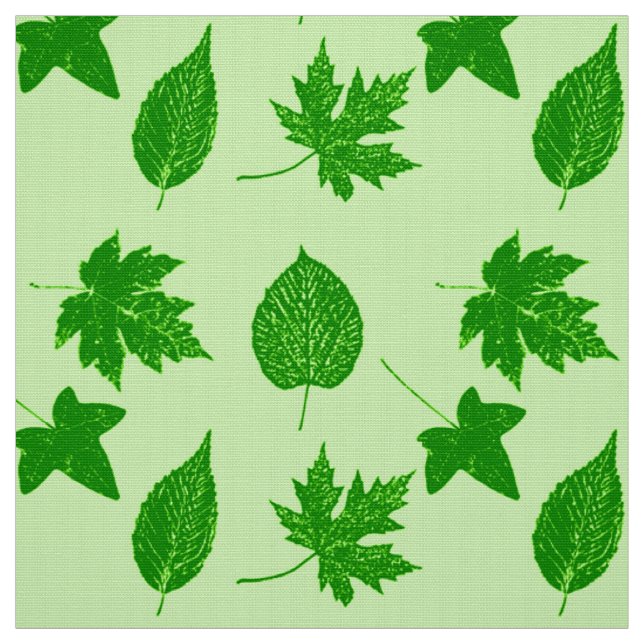 Tela Hojas de otoño - verde esmeralda y lima (Retal)