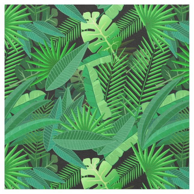 Tela Hojas de palmeras tropicales (De cerca)