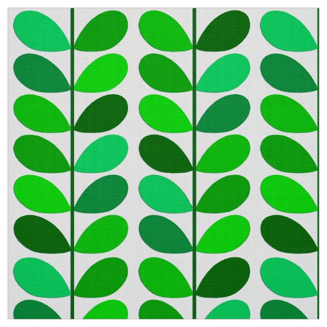 Tela Hojas, esmeralda y verde lima danesas de los (Retal)
