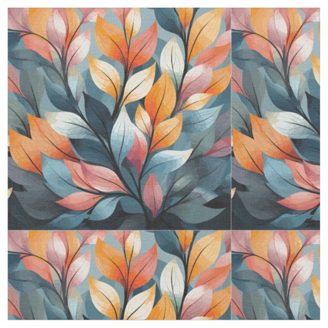 Tela Hojas multicolores Thunder_Cove (De cerca)