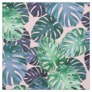 Tela Hojas tropicales de Monstera
