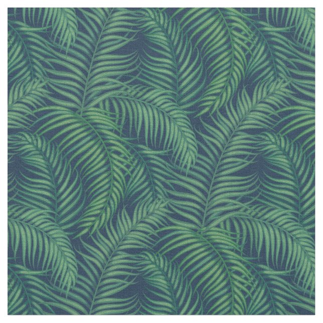 Tela Hojas tropicales nocturnas (De cerca)