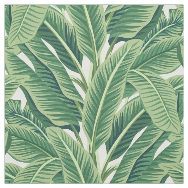 Tela Hojas tropicales verdes de plátano (Retal)