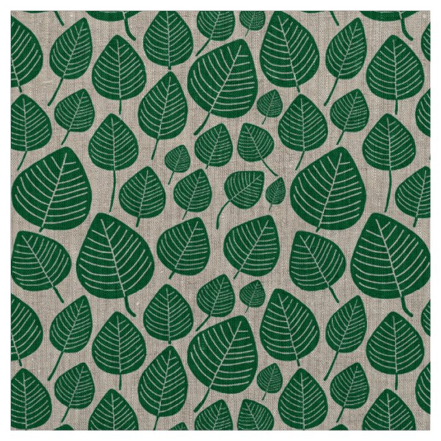Tela Hojas - Verde Forestal (Retal)