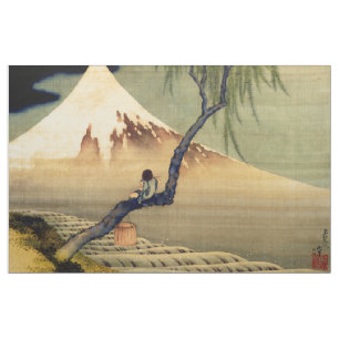 Tela Hokusai Boy viendo la cosecha japonesa del Monte F