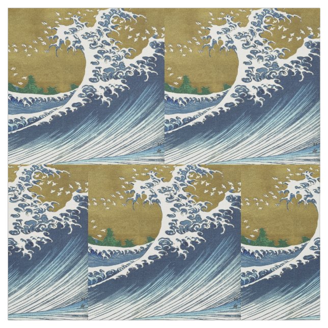 Tela Hokusai Gran Ola Arte Japonés (Retal)