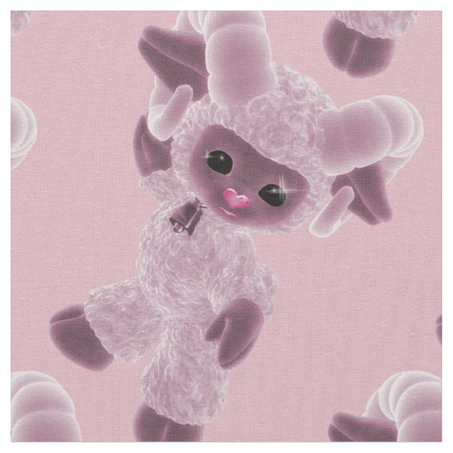 Tela Hola bebé Plush Toy Ram Country Pink (De cerca)