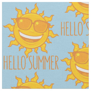 Tela Hola Sol de verano con gafas de sol