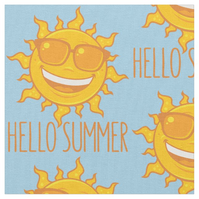 Tela Hola Sol de verano con gafas de sol (De cerca)