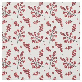 Tela Holly Berry Holiday, Navidades repiten patrón