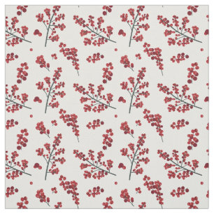 Tela Holly Berry Holiday, Navidades repiten patrón
