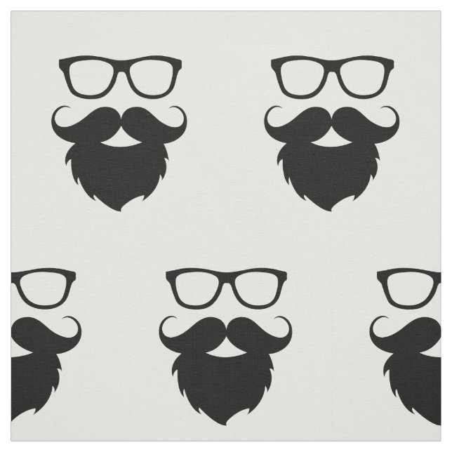 Tela Hombre con barba divertida totalmente crecida (Retal)