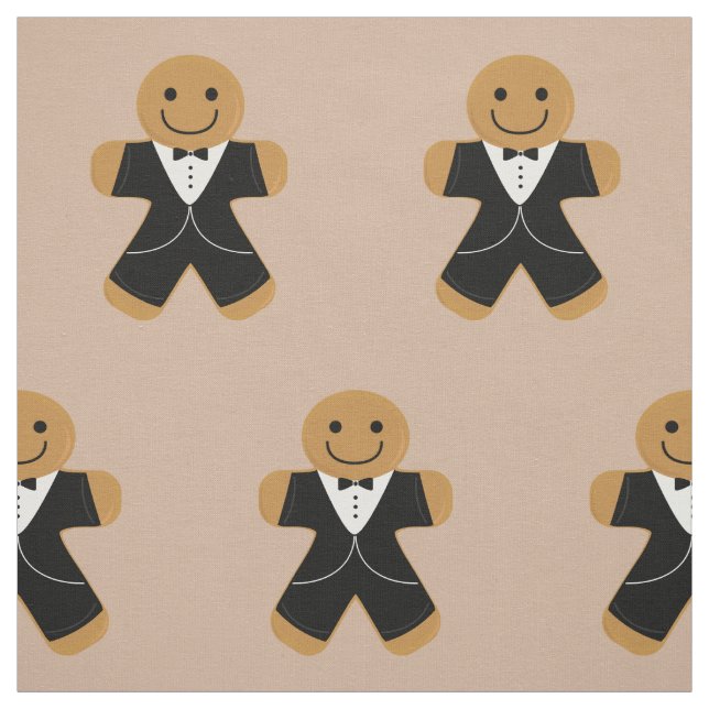 Tela Hombre de pan de jengibre en un smoking (Retal)