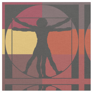 Tela Hombre geométrico de Vitruvian