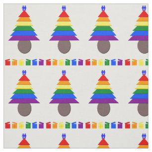 Tela Hombres gay arcoiris Árbol de Navidad y regalo