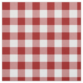 Tela Homey Red and White Gingham Plaid Fabric