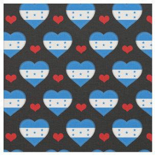 Tela Honduras Flag Red Heart Fabric/Honduras