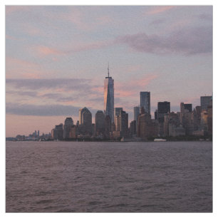 Tela Horizonte temático, vista de una ciudad y sus