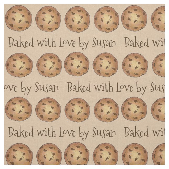 Tela Horneado con amor Personalizado Chocolate Cookie (Retal)