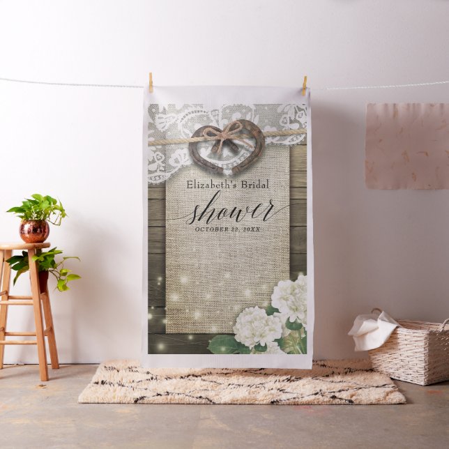 Tela Horseshoe Hydrangea Wood Bridal Shower Booth (In Situ)