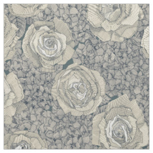 Tela hortensia de rosa crema floral apatito índigo