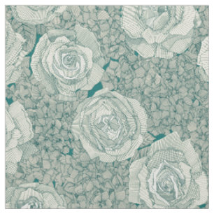 Tela hortensia perla rosa hidrangea verde teal viridian