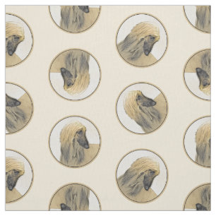 Tela Hound afgano Black Masked Red Painting Mascota Per