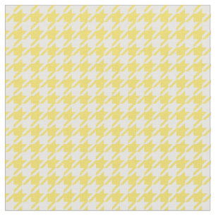 Tela Houndstooth amarillo y blanco del ranúnculo