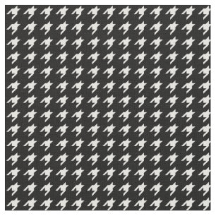 Tela Houndstooth blanco y negro