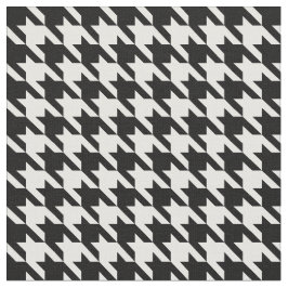 Tela Houndstooth blanco y negro clásico