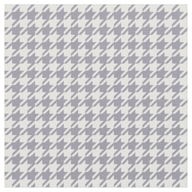 Tela Houndstooth gris y blanco de la lila (De cerca)