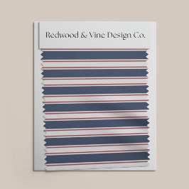 Tela Huelga de verano de la Marina, Roja y Crema