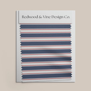 Tela Huelga de verano de la Marina, Roja y Crema