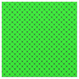 Tela huella cruzada de cráneo de halloween verde ácido