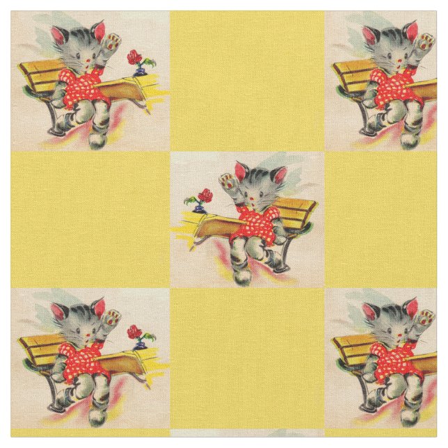 Tela huella de estudiante de gatito kitten (De cerca)