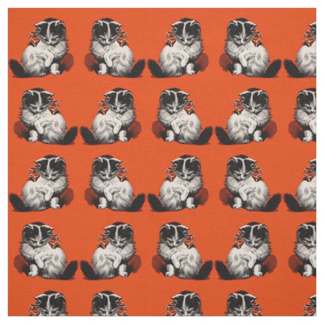 Tela huella de gatito dulce (Retal)