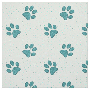 Tela huella de pata de gato brillante - menta