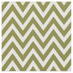 Tela Huellas de Chevron Modernas de Olive Green