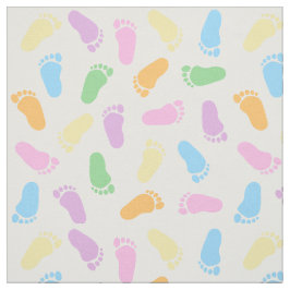 Tela Huellas de pies de bebé Tejido