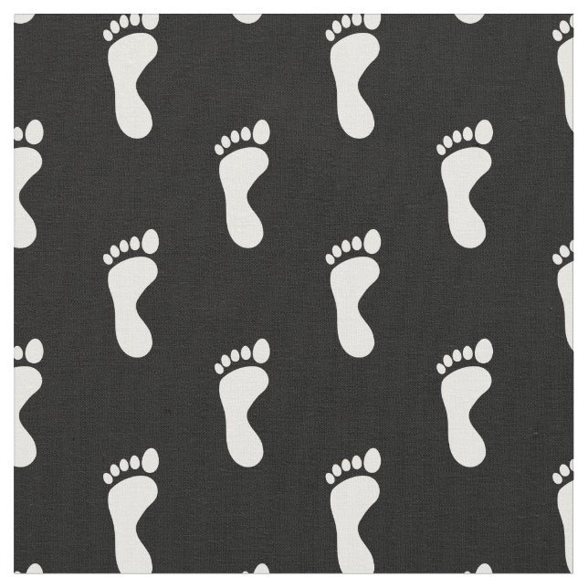 Tela Huellas de pies en blanco negro (De cerca)