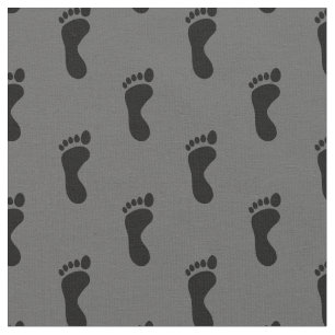 Tela Huellas de pies gris negro