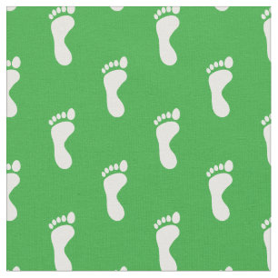 Tela Huellas de pies verdes