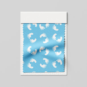 Tela Huellas para bebés, pies para bebés, pasos, azul, 