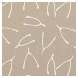 Tela Hueso de Deseo Taupe Blanco Patrón