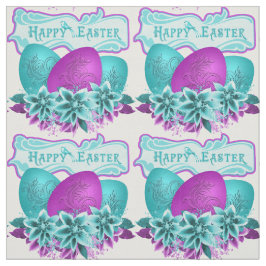 Tela Huevos De Pascua Y Flores Feliz Pascua De 4.5"