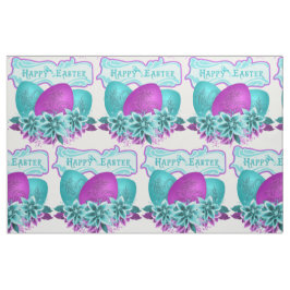 Tela Huevos Y Flores De Pascua Feliz Pascua 9"