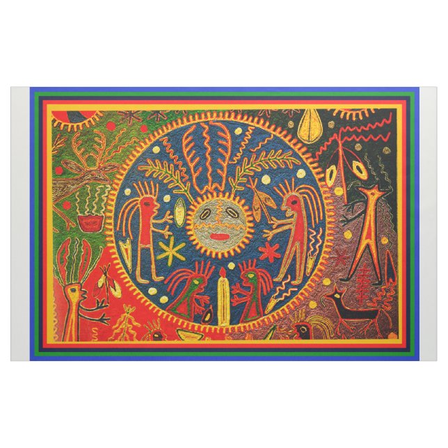 Tela Huichol Ritual Designer Fabric (Yarda)