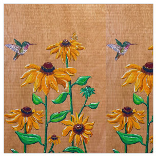 Tela Hummingbirds y Daisy Fabric